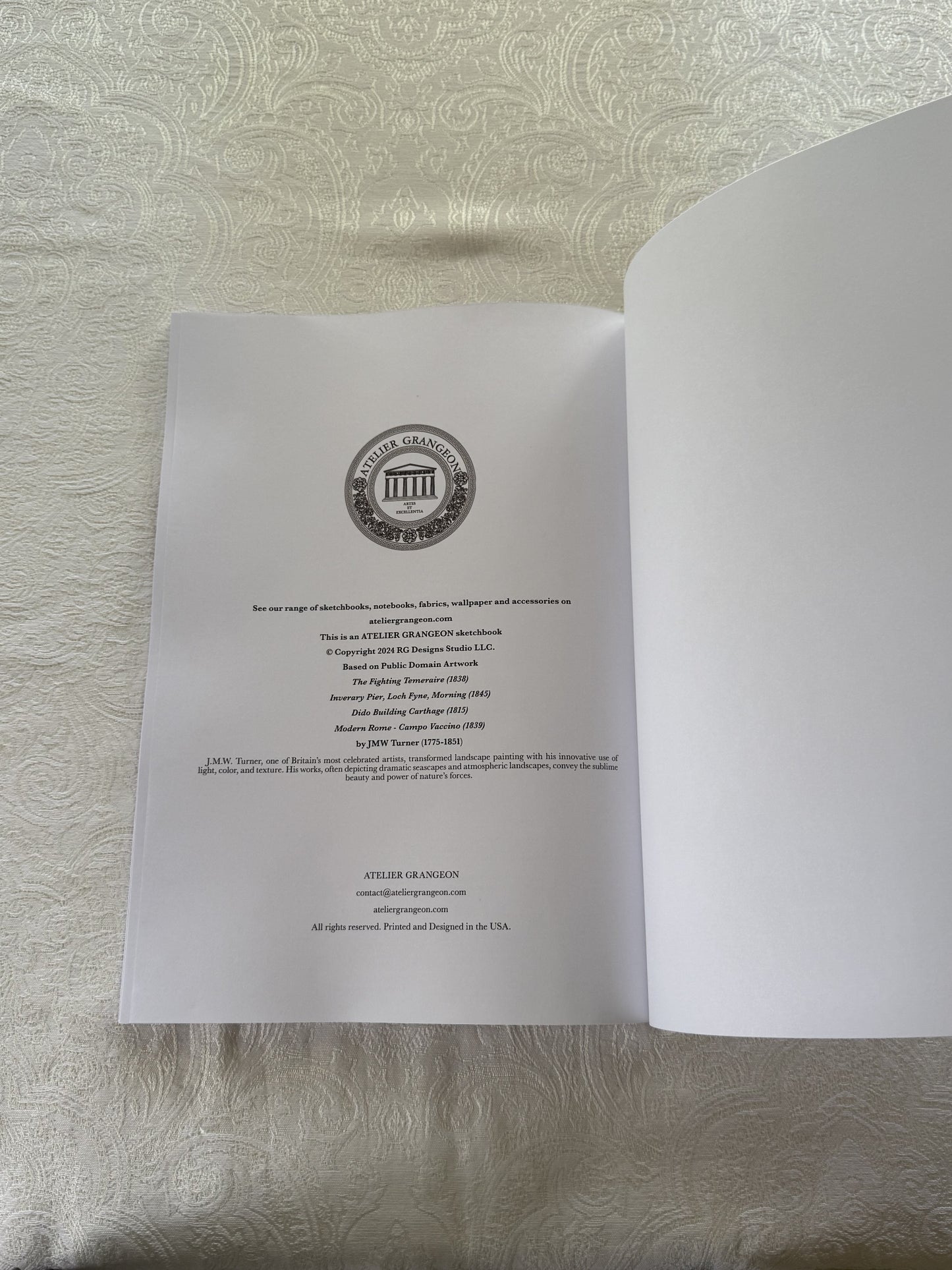 A5 Notebook Joseph Mallord William Turner 100 pages