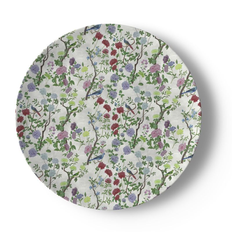 Plate Set - Chinoiserie Garden Bird & Bloom