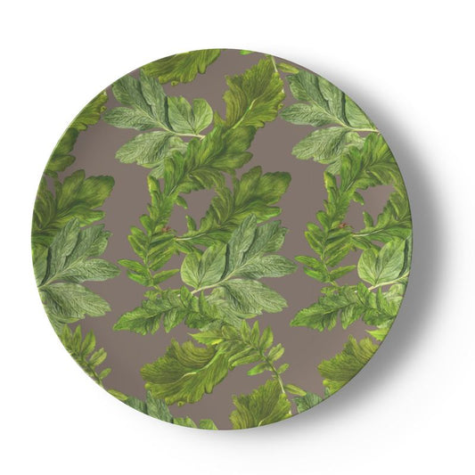 Plates Hand-Painted Fine Bone China Plates – Set of 4 - Taupe Grey