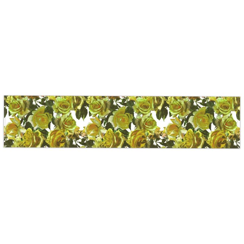 Table Runner Yellow Roses