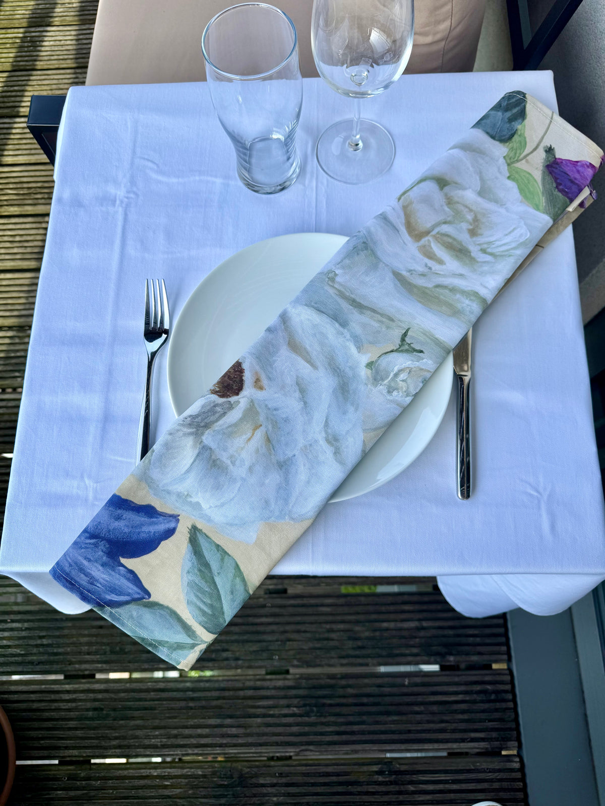 Tea towel - Jardin de roses - version 2