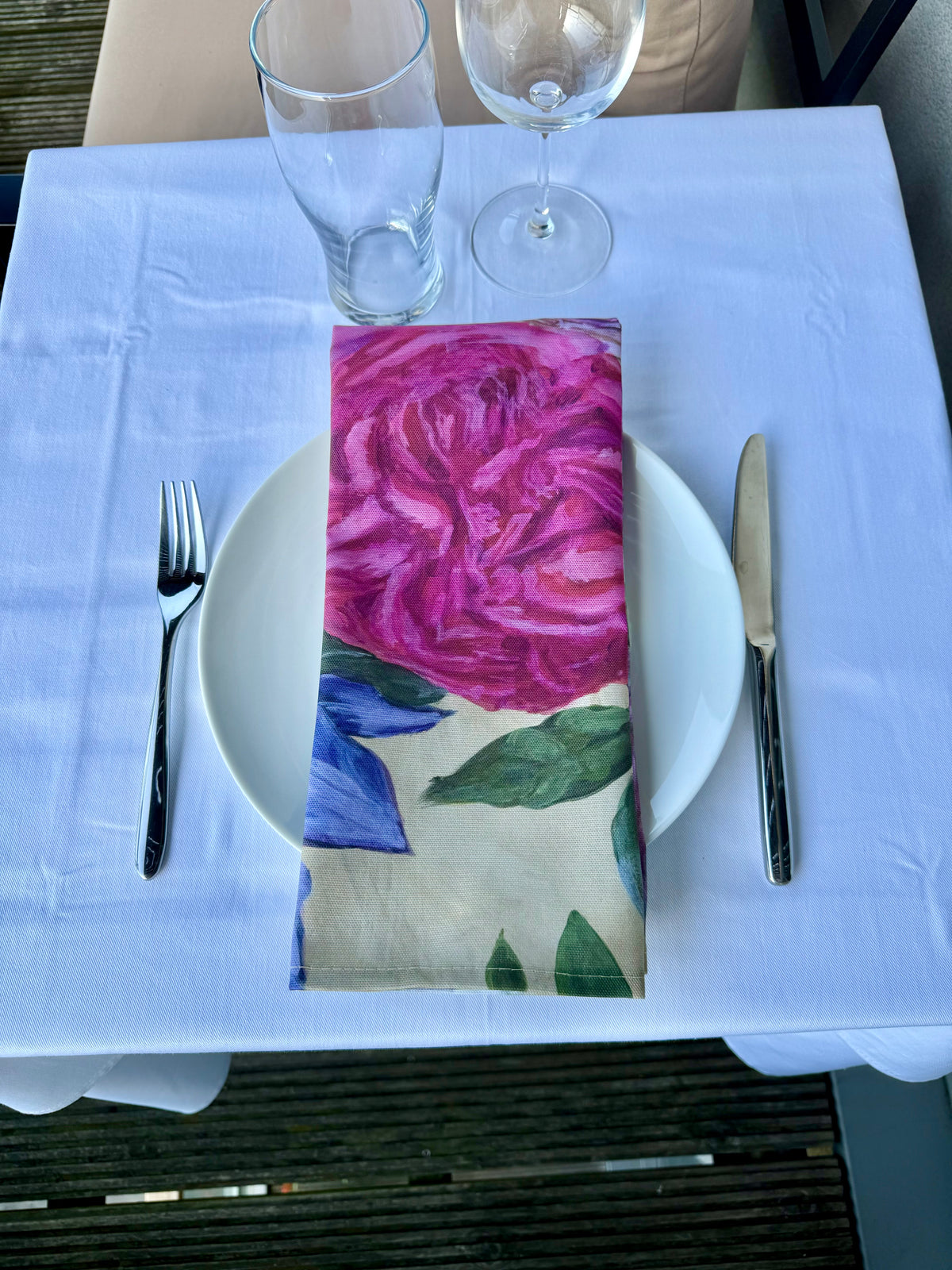Tea towel - Jardin de roses - version 3