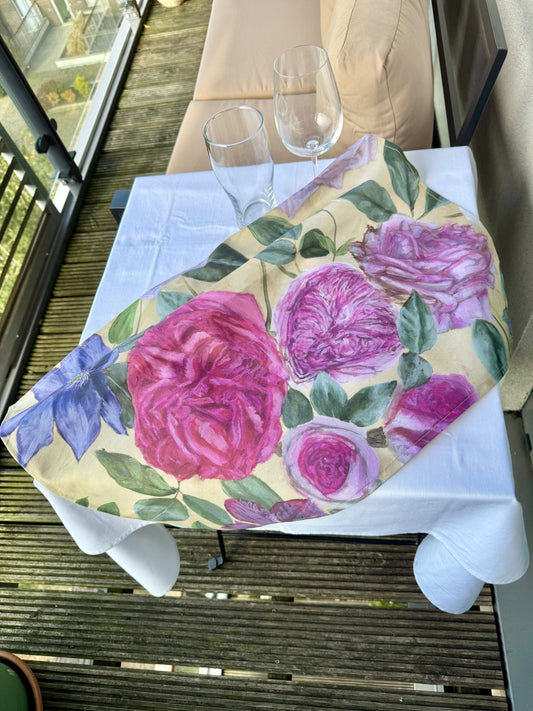 Tea towel - Jardin de roses - version 3
