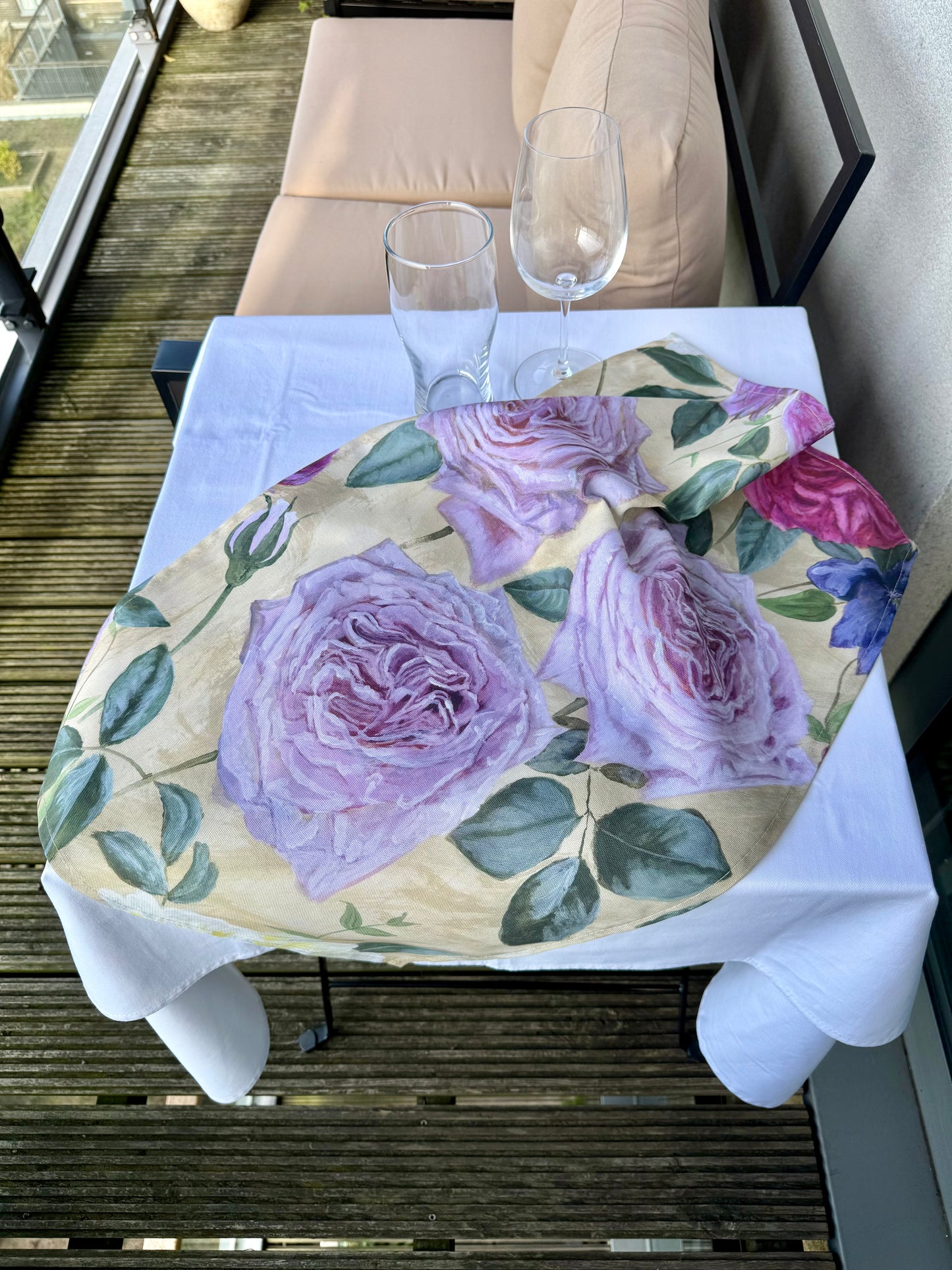 Tea towel - Jardin de roses - version 1