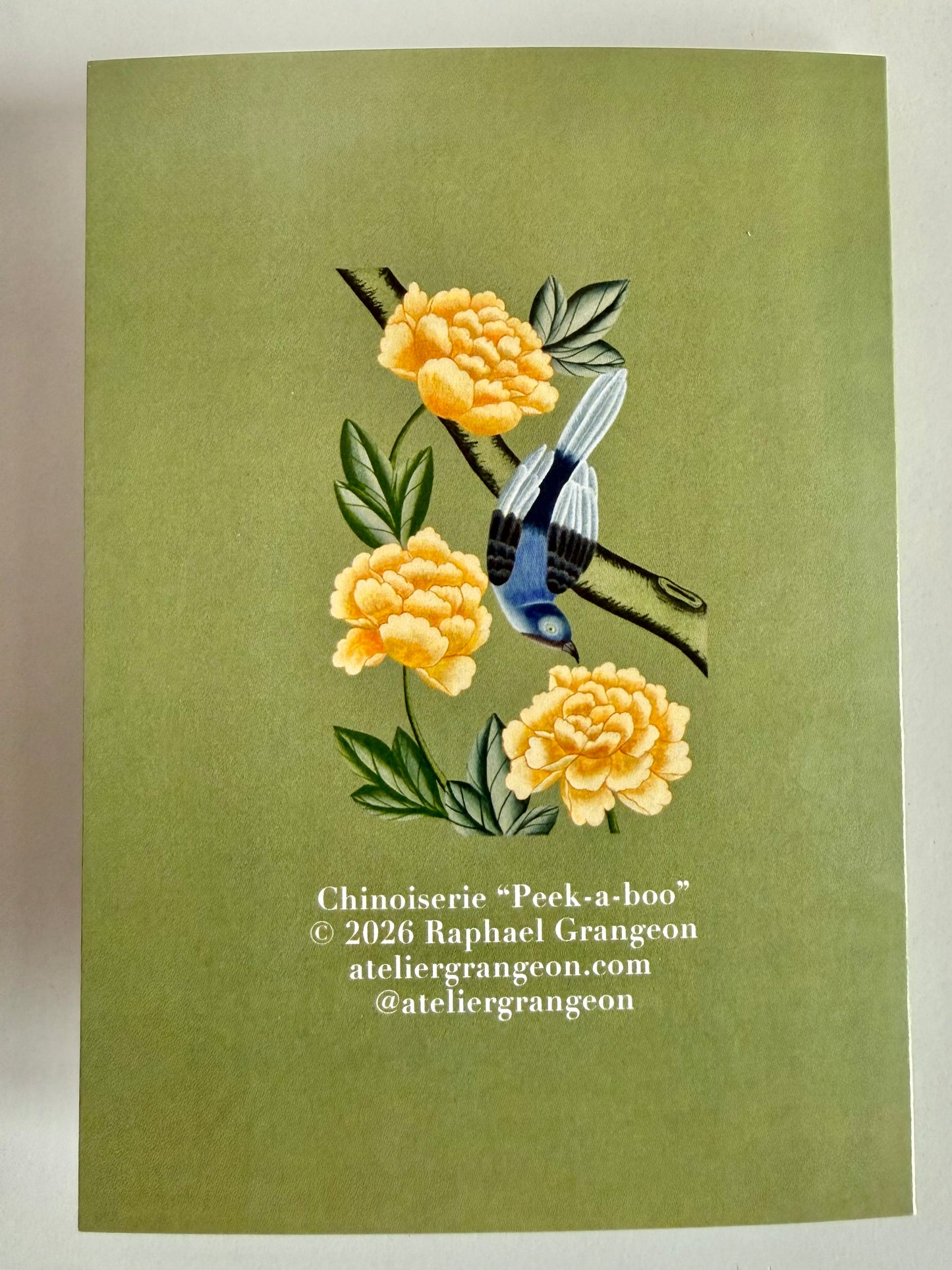 Greeting Card A6 - Chinese wallpaper style Peek-a-boo card