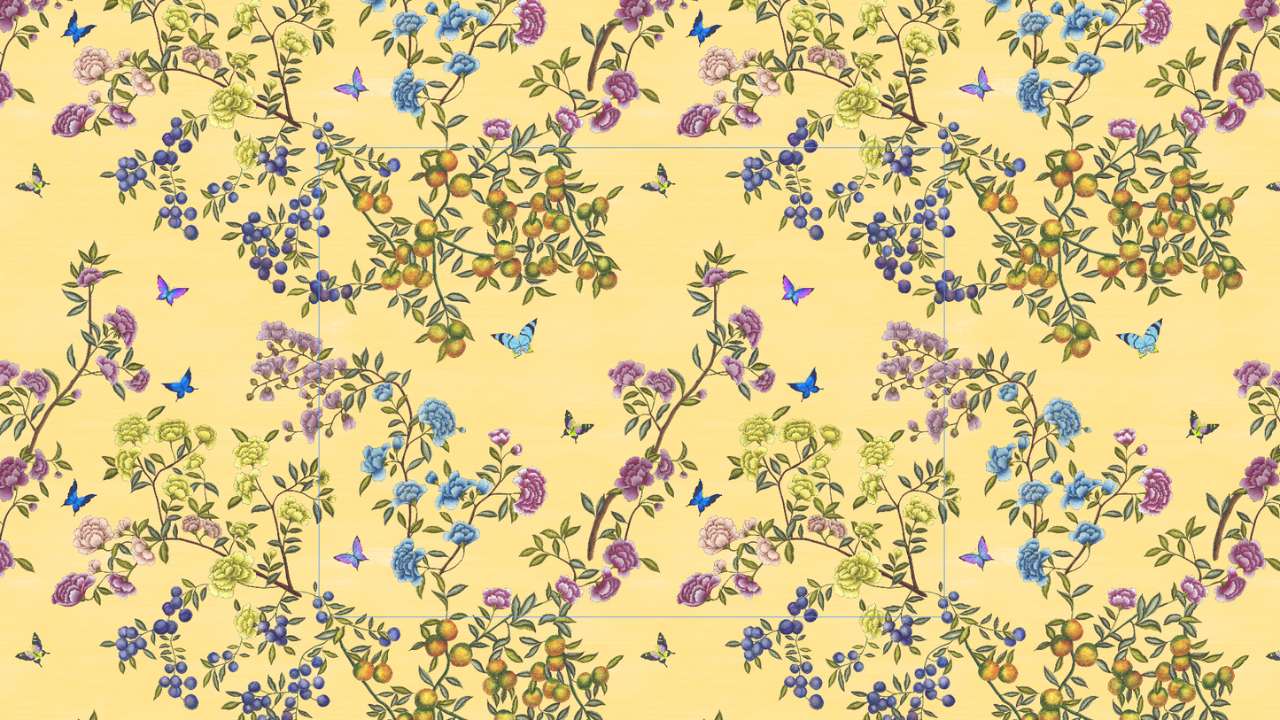 Fabric - Orchard Reverie - Custard Yellow