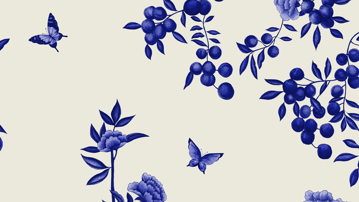 Fabric - Orchard Reverie - Delft Blue